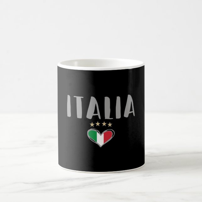 Shirt-Fahne für den Fußball in Italien Kaffeetasse (Mittel)