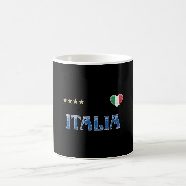 Shirt-Fahne für den Fußball in Italien Kaffeetasse (Mittel)
