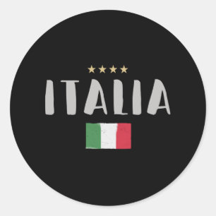 Shirt-Fahne für den Fußball in Italien Runder Aufkleber