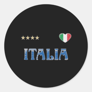 Shirt-Fahne für den Fußball in Italien Runder Aufkleber