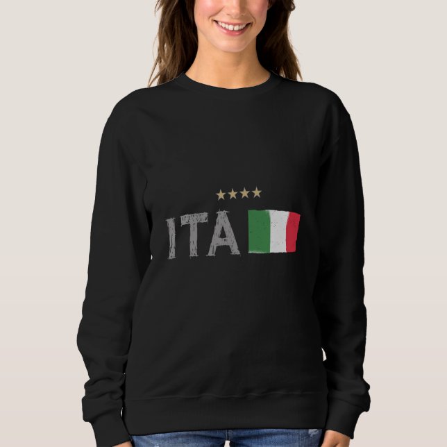 Shirt-Fahne für den Fußball in Italien Sweatshirt (Vorderseite)