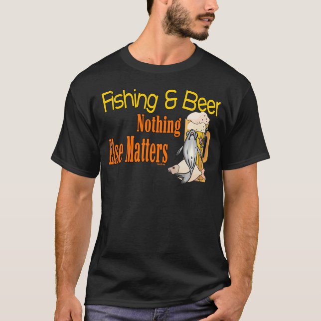 Shirt Fischerei Spaß Angeln Bier Fischen (Vorderseite)