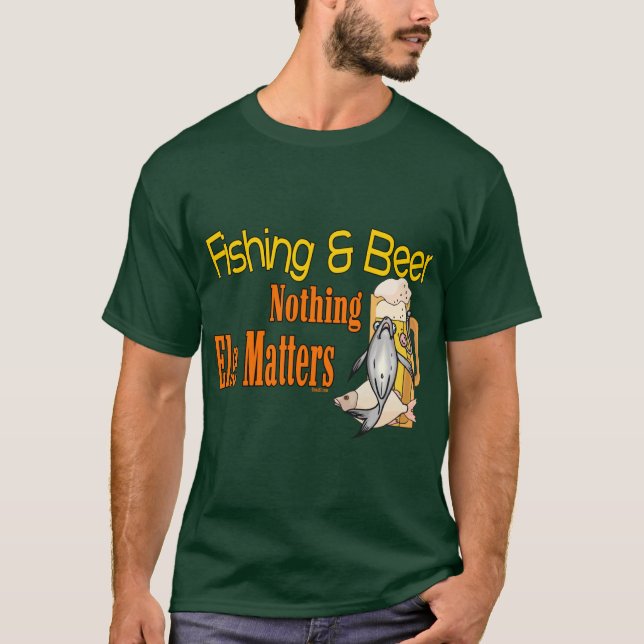 Shirt Fischerei Spaß Angeln Bier Fischen (Vorderseite)