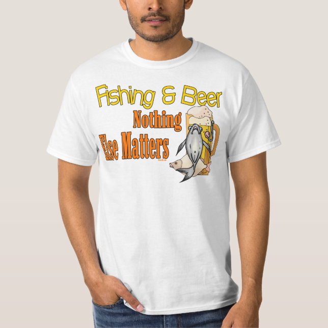 Shirt Fischerei Spaß Angeln Bier Fischen (Vorderseite)