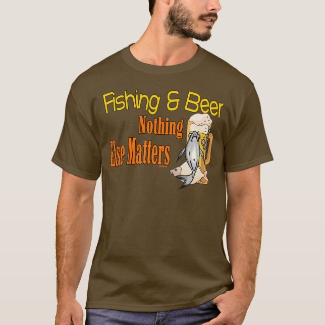 Shirt Fischerei Spaß Angeln Bier Fischen (Vorderseite)