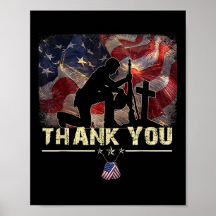 Shirt-Flag-Militärstiefel zum Gedenktag Poster