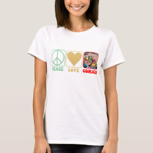 Shirt "Frieden, Liebe, Comicen"