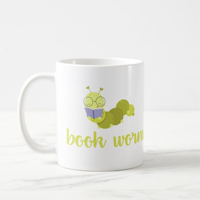 Shirt für Bücherwurm, T - Shirt buchen, Outfit buc Kaffeetasse (Links)