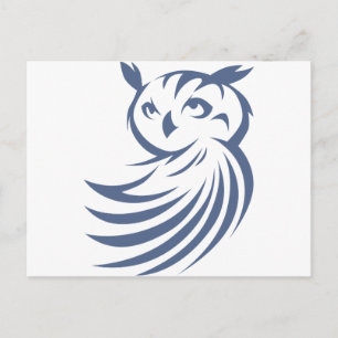 Shirt für das coole Owl Bird Swish-Symbol Postkarte