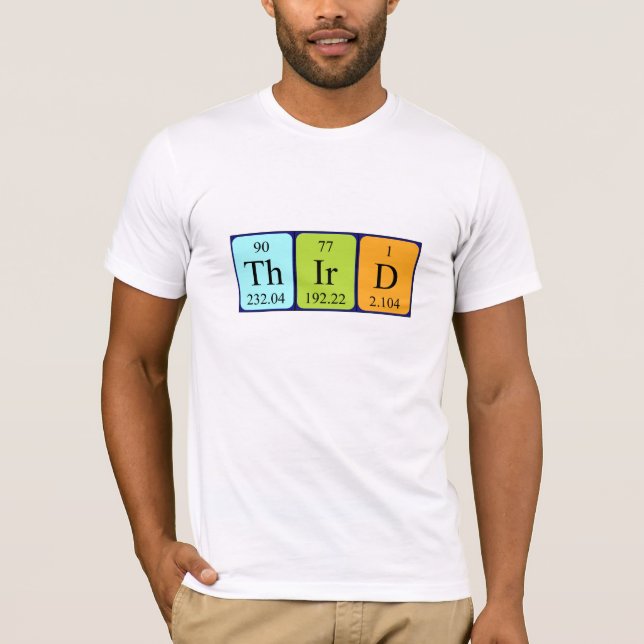 Shirt für den dritten periodischen Tabellennamen (Vorderseite)