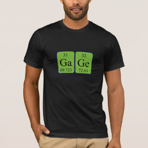 Shirt für den periodischen Tabellennamen