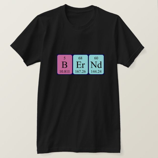 Shirt für den periodischen Tabellennamen (Design vorne)