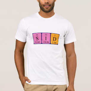 Shirt für den periodischen Tabellennamen