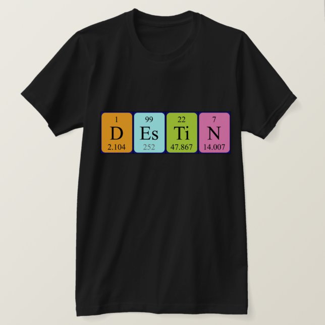 Shirt für den periodischen Tabellennamen (Design vorne)