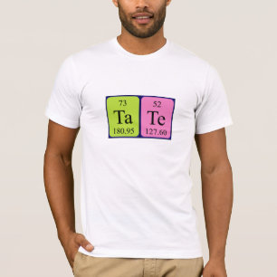 Shirt für den periodischen Tabellennamen