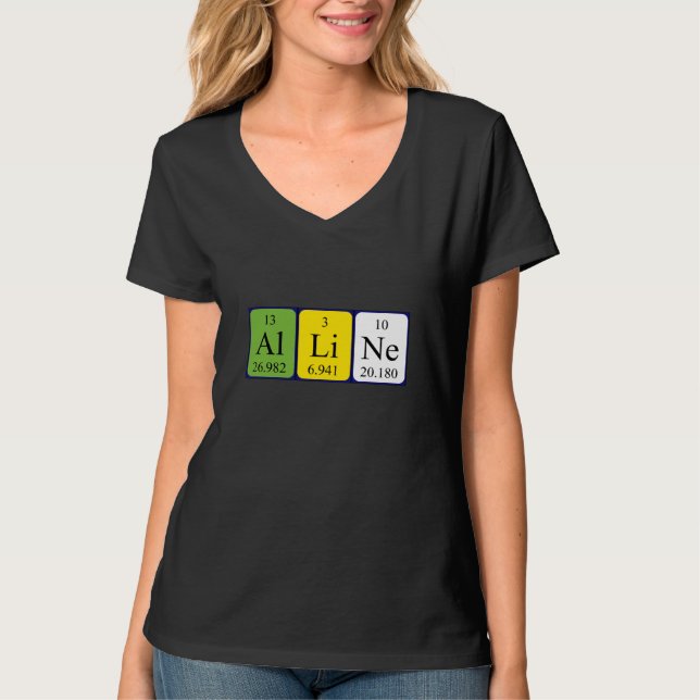 Shirt für den periodischen Tabellennamen (Vorderseite)