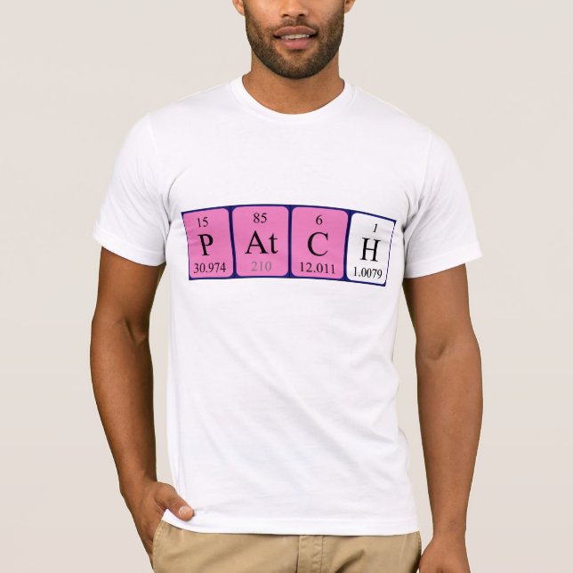 Shirt für den periodischen Tabellennamen (Vorderseite)