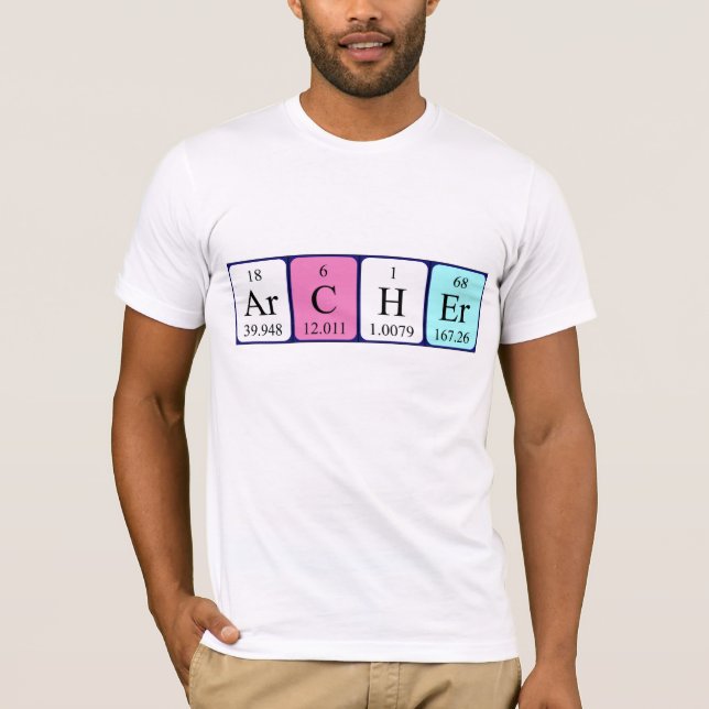 Shirt für den periodischen Tabellennamen (Vorderseite)