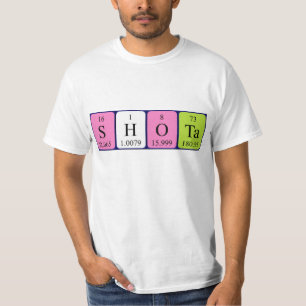Shirt für den periodischen Tabellennamen