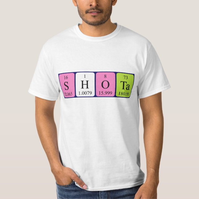 Shirt für den periodischen Tabellennamen (Vorderseite)