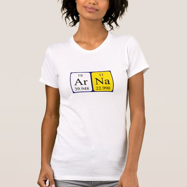 Shirt für den periodischen Tabellennamen (Vorderseite)