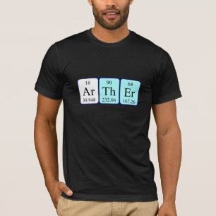 Shirt für den periodischen Tabellennamen