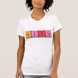 Shirt für den periodischen Tabellennamen