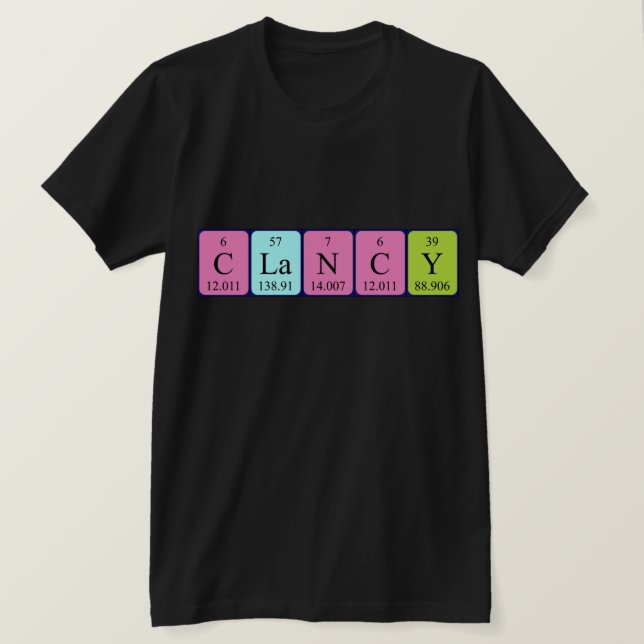 Shirt für den periodischen Tabellennamen (Design vorne)