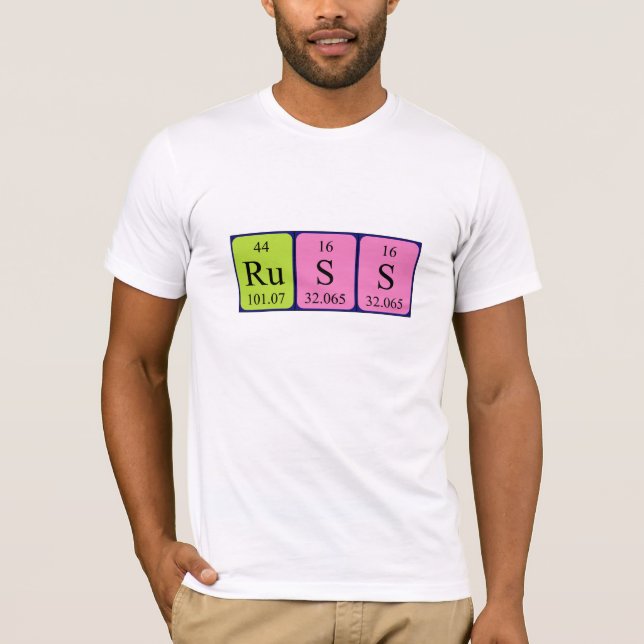 Shirt für den periodischen Tabellennamen (Vorderseite)