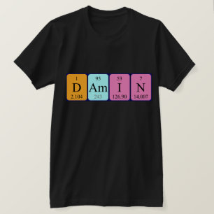 Shirt für den periodischen Tabellennamen Damin
