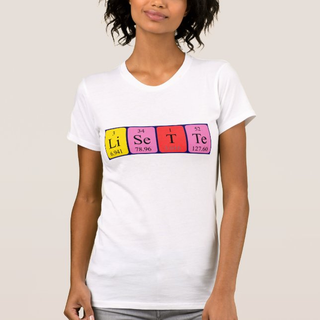 Shirt für den periodischen Tabellennamen der Liset (Vorderseite)