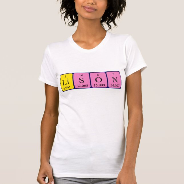 Shirt für den periodischen Tabellennamen von Lison (Vorderseite)