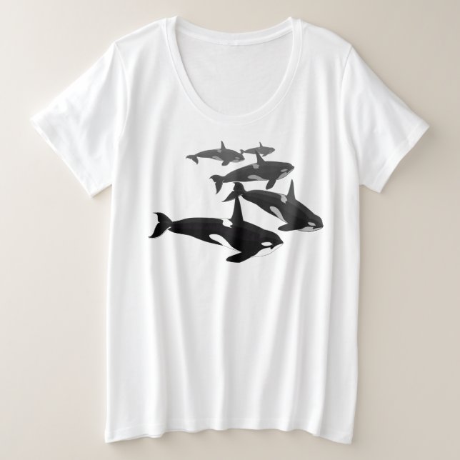 Shirt für Frauen Orca Whale (Design vorne)