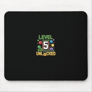 Shirt für Geburtstagskinder Stufe 5 Entsperrt 5 Mousepad