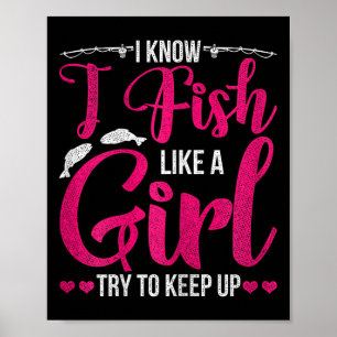 Shirt für Mädchen Fisch B Fischerei Poster
