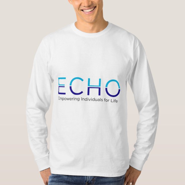 Shirt für Männer mit langem Sieb - ECHO-Logo (Vorderseite)