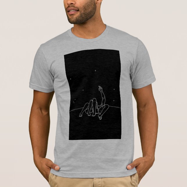 Shirt für Männer: Sterne sehen (Vorderseite)