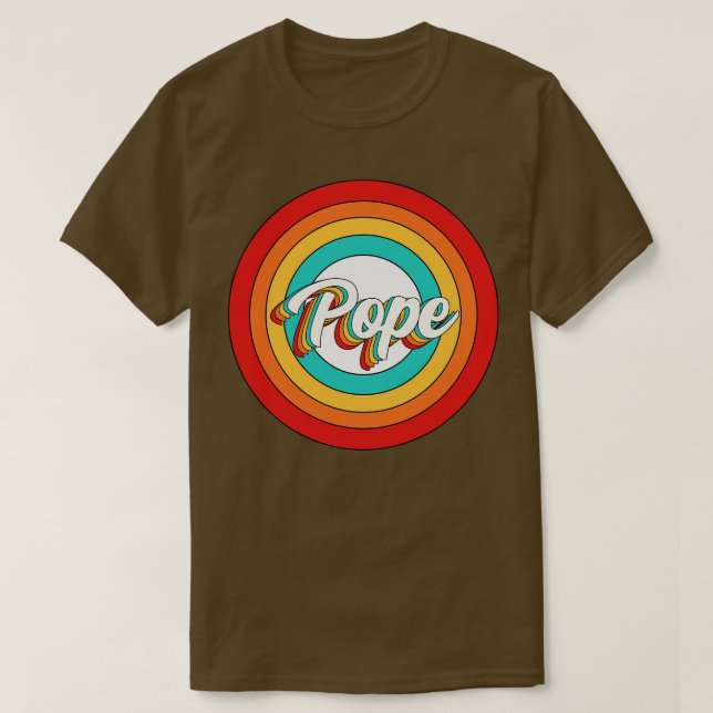 Shirt für Papstname Vintag Papstkreis (Design vorne)