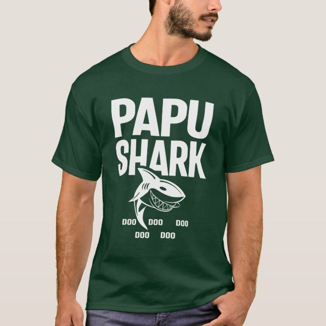 Shirt für Papu | Papu Shark Vatertag Geschenk (Vorderseite)