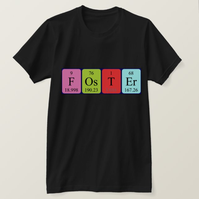Shirt für periodische Tabellen (Design vorne)