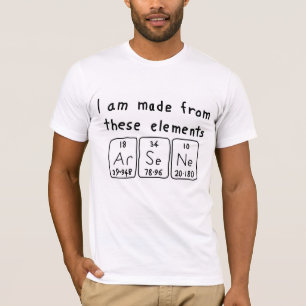 Shirt für periodische Tabellennamen