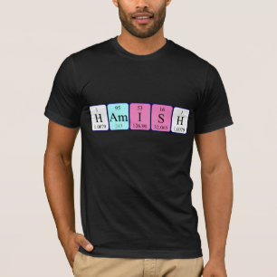 Shirt für periodische Tabellennamen