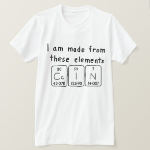 Shirt für periodische Tabellennamen