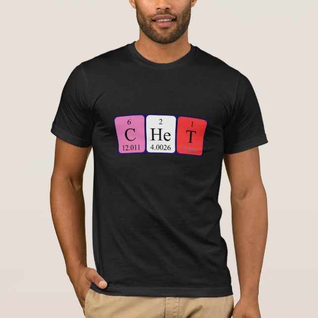 Shirt für periodische Tabellennamen (Vorderseite)