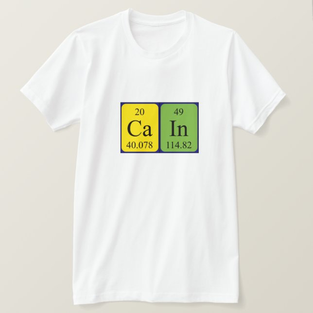 Shirt für periodische Tabellennamen (Design vorne)