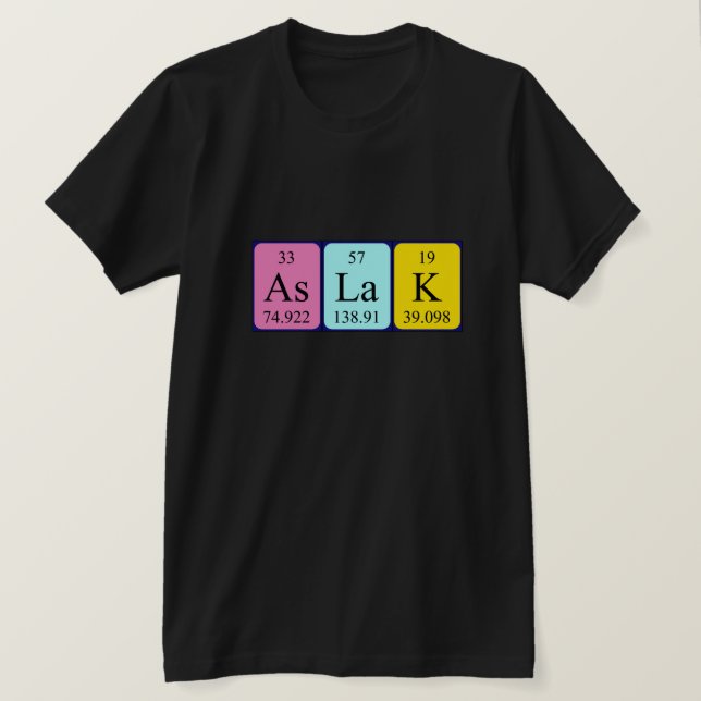Shirt für periodische Tabellennamen anfordern (Design vorne)