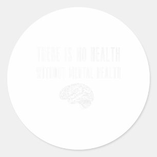 Shirt für psychische Gesundheit - Grünes Shirt Runder Aufkleber