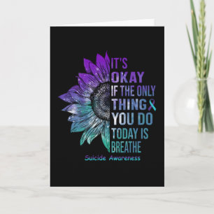 Shirt für Selbstmord Sonnenblume Geschenk für sie Karte