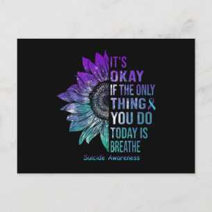 Shirt für Selbstmord Sonnenblume Geschenk für sie Postkarte