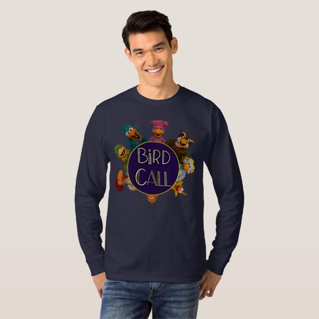 Shirt für Vogel-Call-Cast und Logos (Vorne ganz)